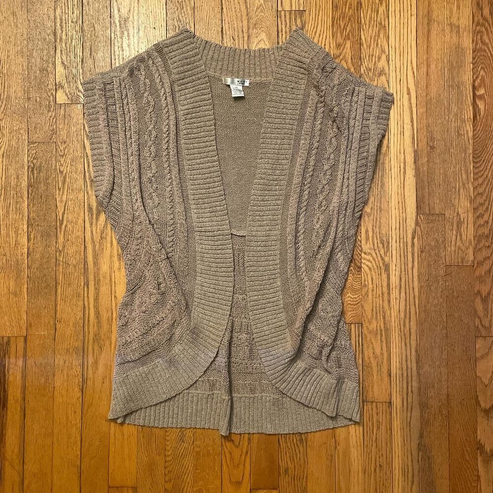wd ny vintage y2k beige short sleeve crochet fairy boho shawl 55% cotton size 3x